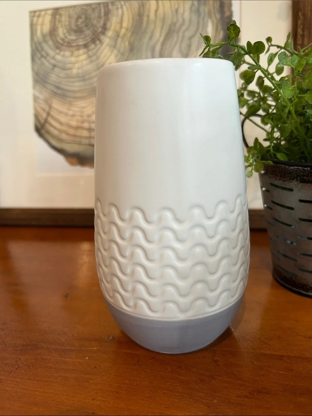 Magnolia Home Ivory vase and two complementary vases Neutral room accent/decor